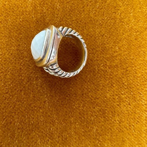 David Yurman 14mm White Agate Ring - Picture 2 of 6